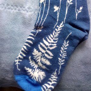 Cornflower Blue Floral Socks